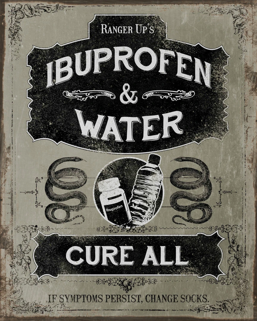 PTS Ibruprofen And Water Vintage Tin Sign Signs 4 PTS Ibruprofen And Water Vintage Tin Sign Signs