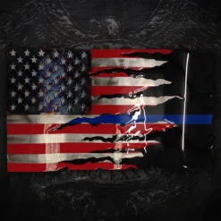 AMD American Liquid Metal - Thin Blue Line Transformation Sign Independence Day