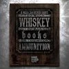 PTS Books, Whiskey, Ammo Vintage Tin Sign 1 PTS Books, Whiskey, Ammo Vintage Tin Sign