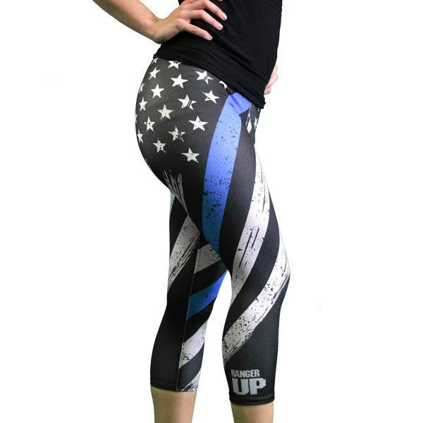 SV Leo Women's Thin Blue Line Crops 5 SV Leo Women's Thin Blue Line Crops