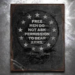 PTS Free Men Vintage Tin Sign Signs