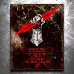 PTS FIST Vintage Tin Sign Field Artillery