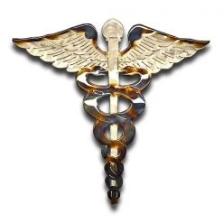 AMD Medic / Corpsman American Liquid Metal - Medical Branch Insignia Sign