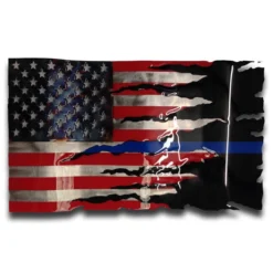 AMD American Liquid Metal - Thin Blue Line Transformation Sign Independence Day