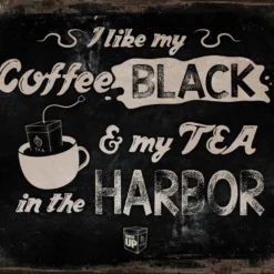 PTS I Like Coffee Black Vintage Tin Sign