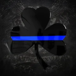 AMD American Liquid Metal - Thin Blue Line Shamrock Sign