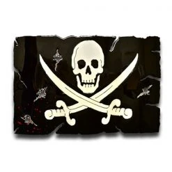 AMD American Liquid Metal - Jolly Roger Pirate Flag Sign The Black Flag
