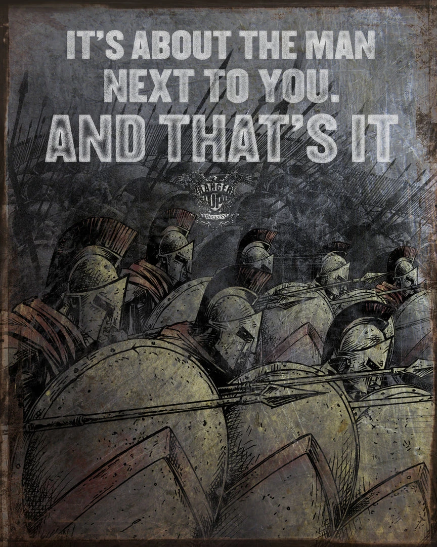 PTS Spartan The Man Next To You Vintage Tin Sign Signs 4 PTS Spartan The Man Next To You Vintage Tin Sign Signs