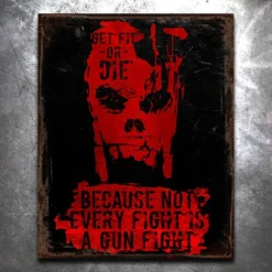 PTS GFOD Gunfight Vintage Tin Sign Signs