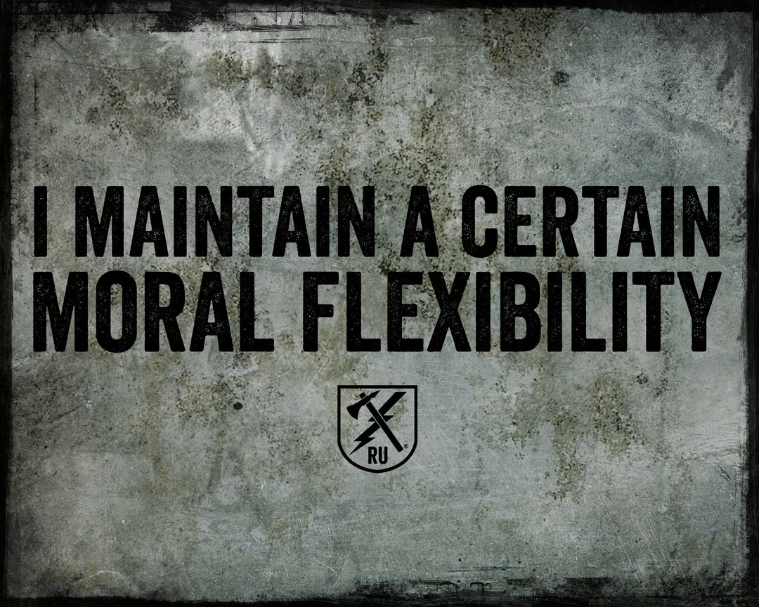 PTS Moral Flexibility Vintage Tin Sign Signs 3 PTS Moral Flexibility Vintage Tin Sign Signs