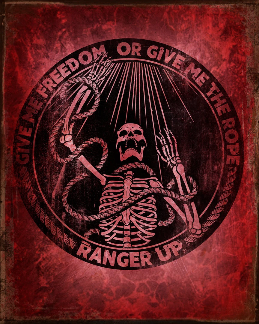 PTS Freedom Or Rope Vintage Tin Sign 3 PTS Freedom Or Rope Vintage Tin Sign