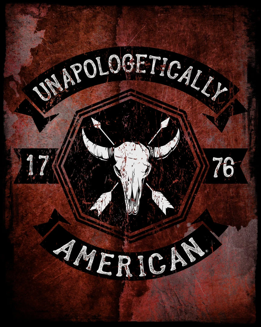 PTS Unapologetically American Bison Skull Vintage Tin Sign Signs 3 PTS Unapologetically American Bison Skull Vintage Tin Sign Signs