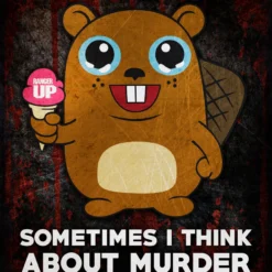 PTS Signs Sometimes I Think About Murder Vintage Tin Sign