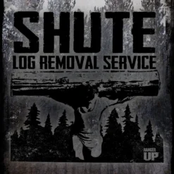 PTS Signs Shute Log Removal Vintage Tin Sign