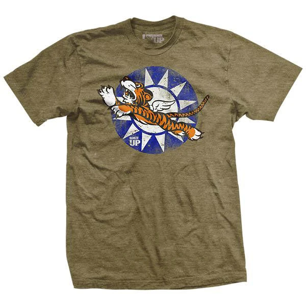 Ohio Men Flying Tigers Bomber T-Shirt - Heather Brown 3 Ohio Men Flying Tigers Bomber T-Shirt - Heather Brown