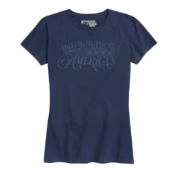 Ohio Women's Unapologetically American Washout Navy Tee