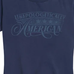 Ohio Women's Unapologetically American Washout Navy Tee