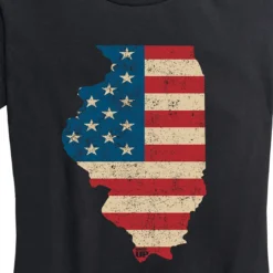 Ohio Women's U.S. Flag Illinois Tee