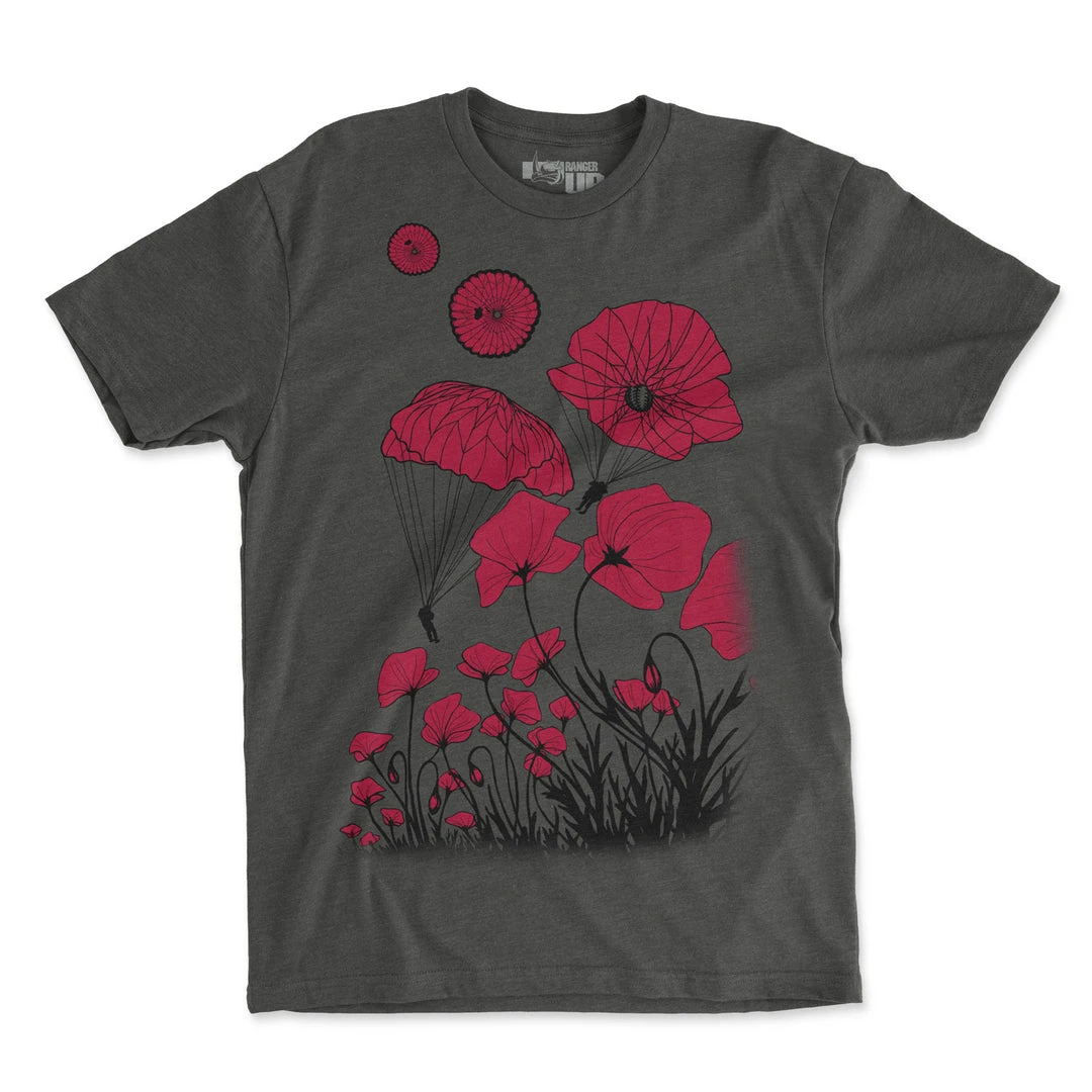 Ohio Paratrooper Poppy Field Memorial T-Shirt 3 Ohio Paratrooper Poppy Field Memorial T-Shirt