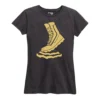 Ohio Women's Vettys Gold Boot Charcoal Tee