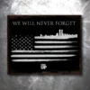 PTS 9/11 Tribute Flag Vintage Tin Sign 1 PTS 9/11 Tribute Flag Vintage Tin Sign