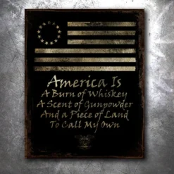 PTS America Is Vintage Tin Sign