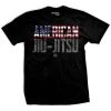 Ohio American Jiu Jitsu Flag T-Shirt Get Fit Or Die
