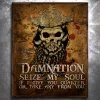 PTS The Black Flag Blackbeard Damnation Vintage Tin Sign