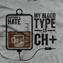 Ohio Caffeine & Hate Women's Blood Type CH Tee
