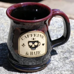 Ohio Caffeine And Hate Skull Mug Stoneware Mug Drinkware