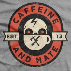 Ohio Caffeine & Hate Caffeine And Hate Skull Patch T-Shirt