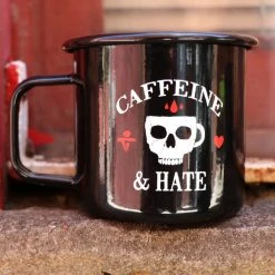 Ohio The Black Flag Caffeine And Hate Blacked Out Tin Mug