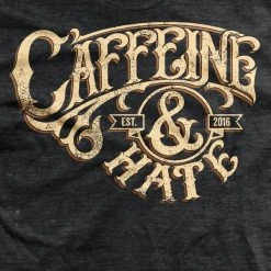 Ohio Caffeine & Hate Typography T-Shirt