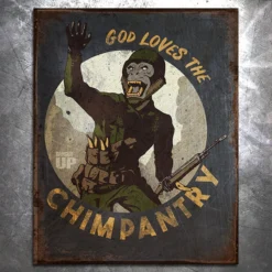 PTS Chimpantry Vintage Tin Sign