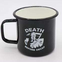Ohio Death Before Decaf Tin Mug The Black Flag