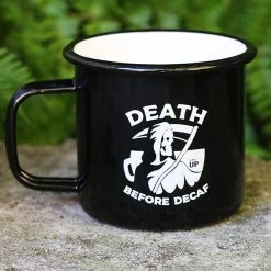 Ohio Death Before Decaf Tin Mug The Black Flag