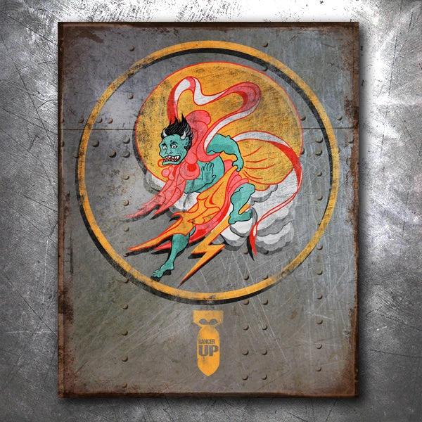 PTS Fujjin Fighters Vintage Tin Sign Signs 3 PTS Fujjin Fighters Vintage Tin Sign Signs