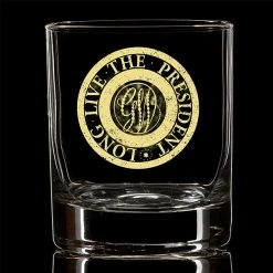 Ohio George Washington Coin Whiskey Glass