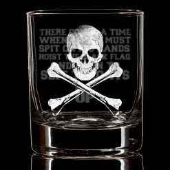 Ohio Hoist The Black Flag Whiskey Glass