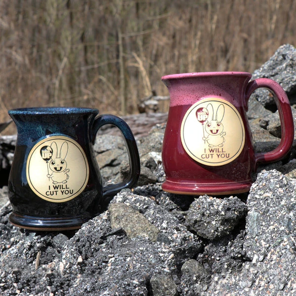 Ohio I Will Cut You - Blue Stoneware Mug 5 Ohio I Will Cut You - Blue Stoneware Mug