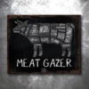 PTS Meat Gazer Vintage Tin Sign Signs