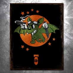 PTS Night Fighter Vintage Tin Sign Signs