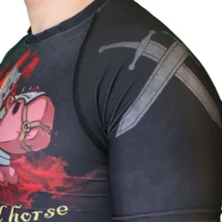SV Men Red Horse Rash Guard