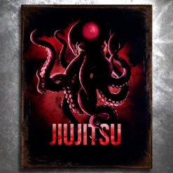 PTS Octopus Jiu Jitsu Vintage Tin Sign Signs