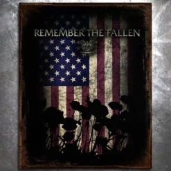 PTS Signs Remember The Fallen Vintage Tin Sign