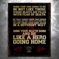 PTS Sing Your Death Song Vintage Tin Sign