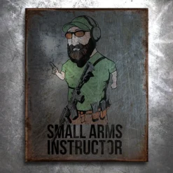 PTS Signs Small Arms Instructor Vintage Tin Sign