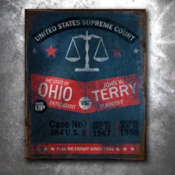 PTS Terry Vs. Ohio Vintage Tin Sign Leo
