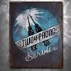 PTS Signs Two Prong Electrical Service Vintage Tin Sign