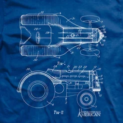 Ohio Tractor Blueprint T-Shirt Men 5 Ohio Tractor Blueprint T-Shirt Men